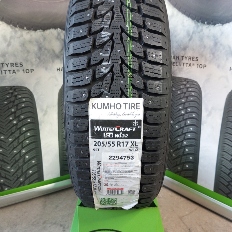 Kumho WinterCraft Ice Wi32 205/55R17 95T TL (шип.)