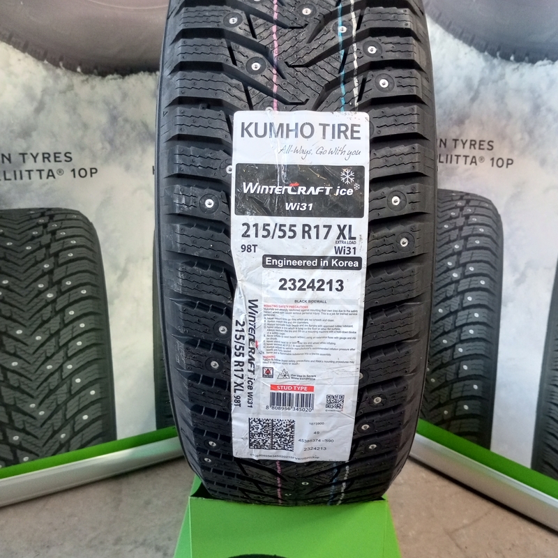 Kumho WinterCraft Ice WI31 215/55R17 98T TL (шип.)